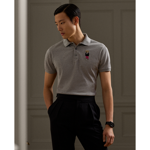 Custom Slim Polo Bear Pique Polo Shirt