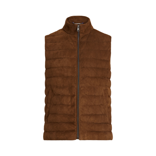 Quilted suede vest hotsell