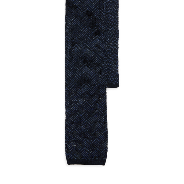 Herringbone-Knit Silk-Linen Tie