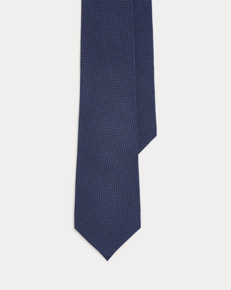 Cravatta in crêpe di seta stampato Purple Label 1