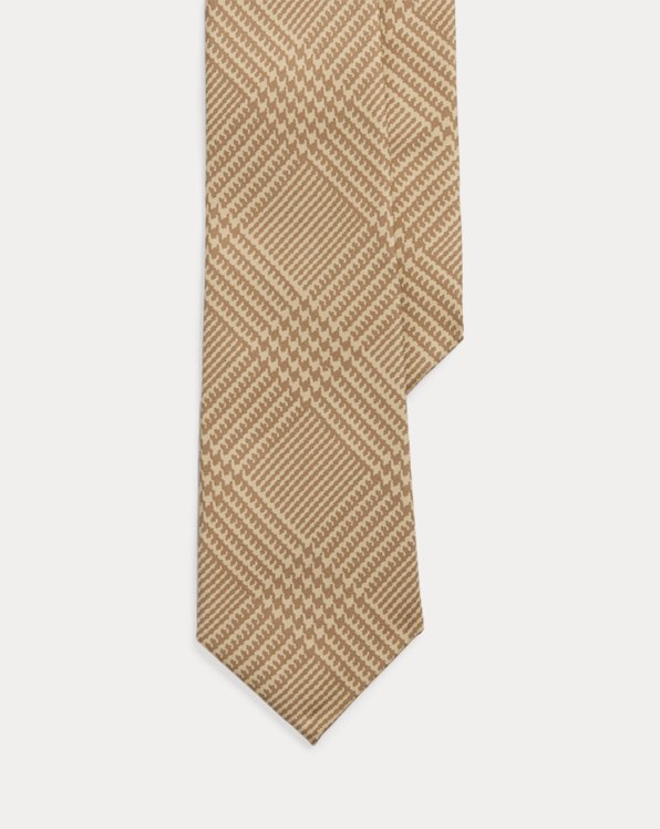 Seidentwill-Krawatte mit Glencheckmuster