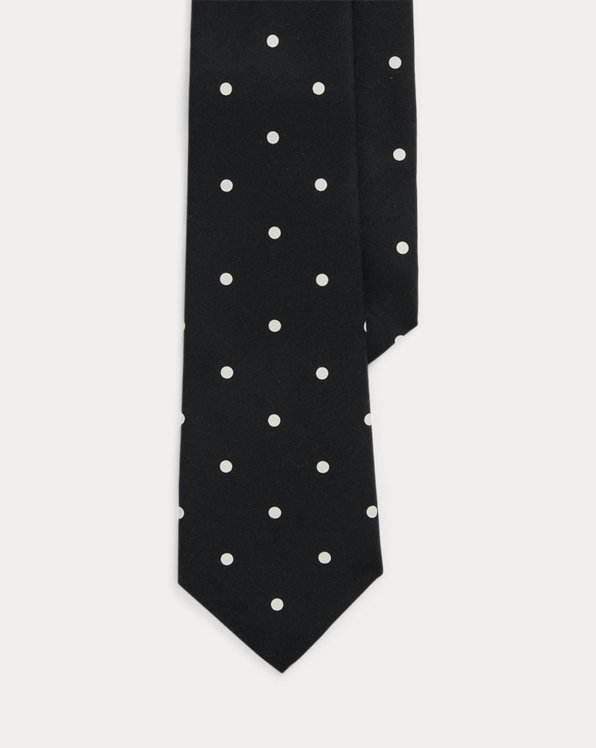 Polka-Dot Silk Shantung Tie 
