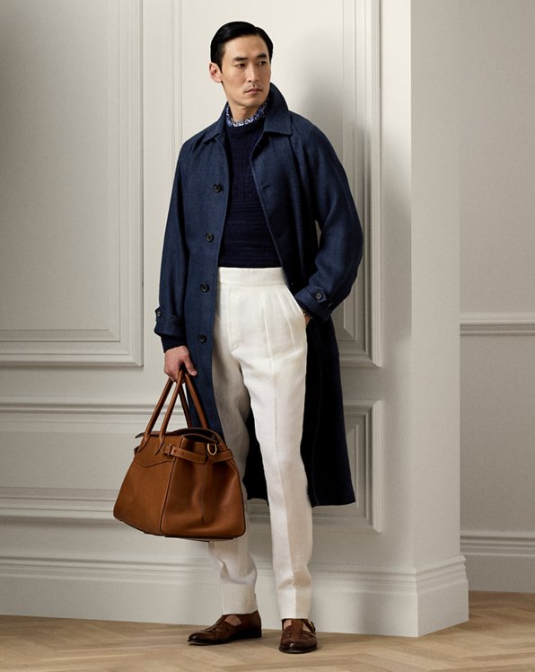 Hand-Tailored  Linen-Silk Topcoat