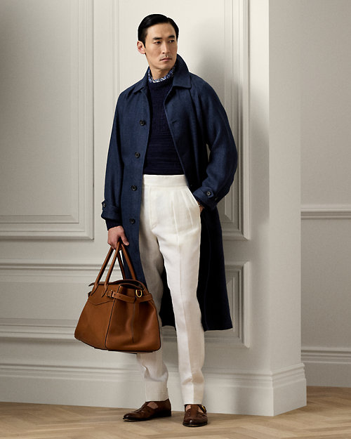 Hand-Tailored Linen-Silk Topcoat
