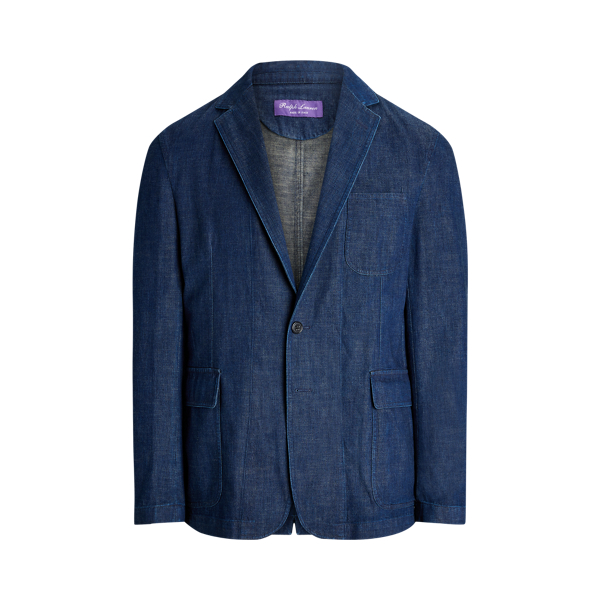 Kent Hand Tailored Denim Suit Jacket for Men Ralph Lauren IE
