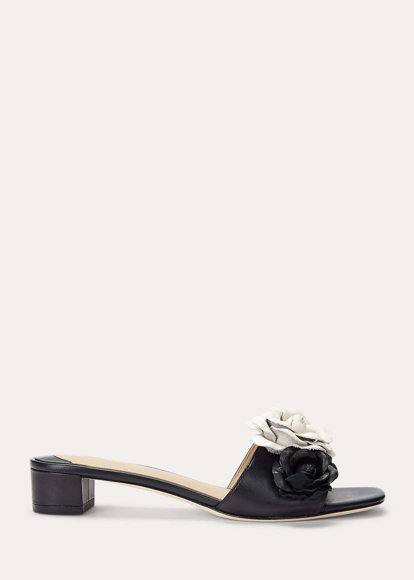 Fay Floral-Trim Nappa Leather Sandal