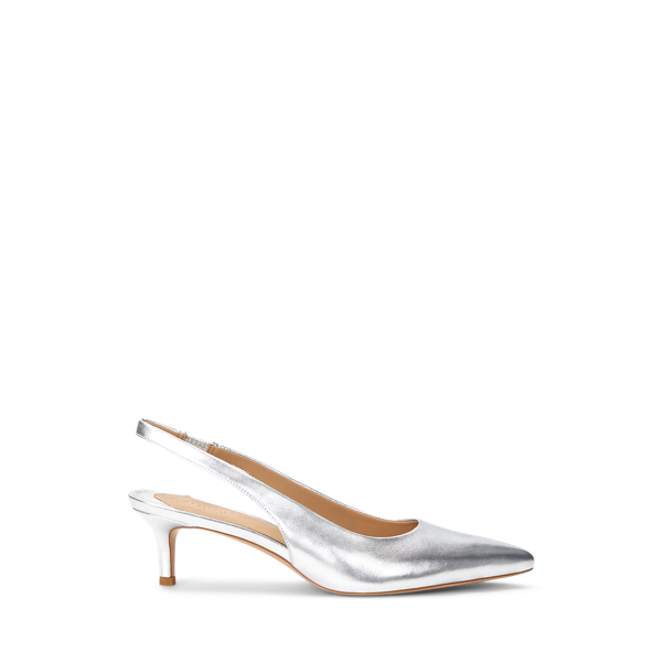 Lolah II Metallic Leather Slingback Pump