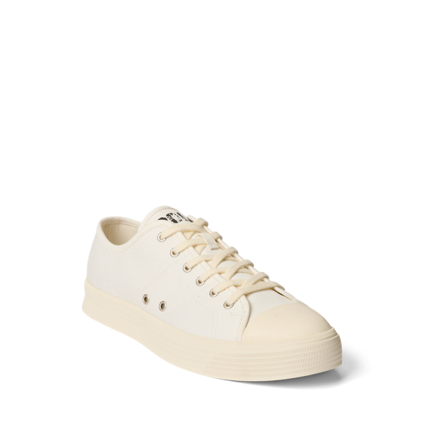 Canvas ralph lauren trainers womens sales