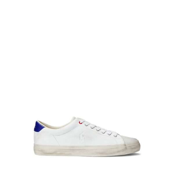 Longwood Distressed Leather Sneaker Polo Ralph Lauren 1