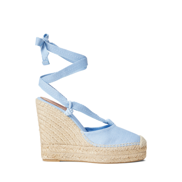 Espadrilles compensées en toile