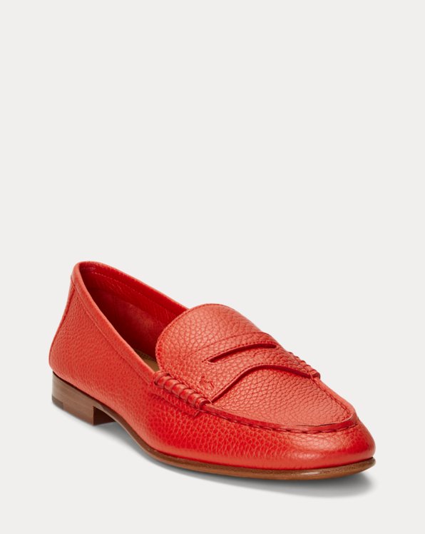 Pebbled Leather Penny Loafer