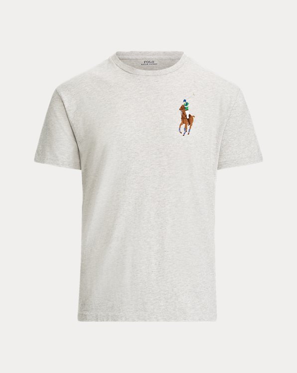 T-shirt em malha de algodão de homem