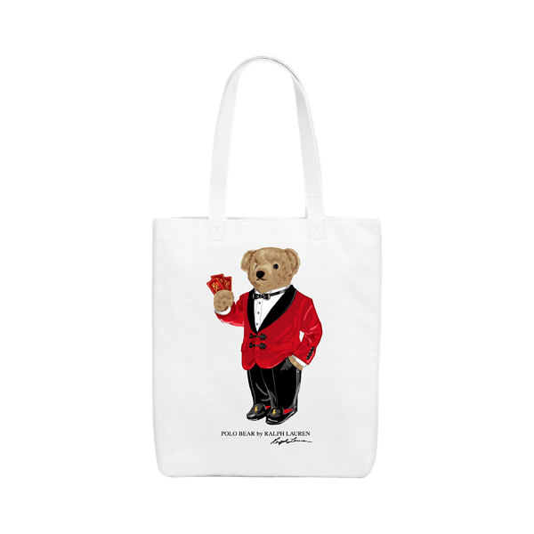 Polo Bear Cotton Canvas Tote