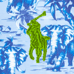 Blue Elephant Print