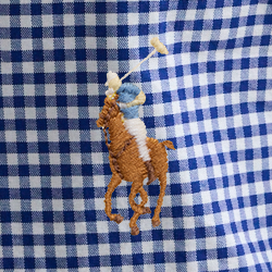 Motif vichy bleu et blanc