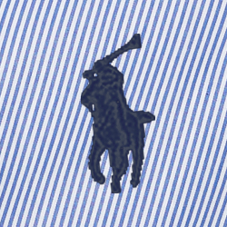 Blue/White Hairline