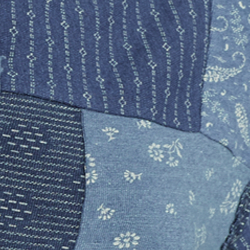 Motif indigo au rongeant