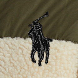 Olive canop./Beige print.
