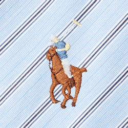 Medium Blue And White