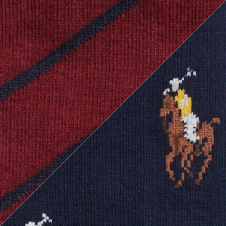 2pk Navy Aopp/Wine Stripe