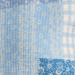 Blauw patchwork quilt
